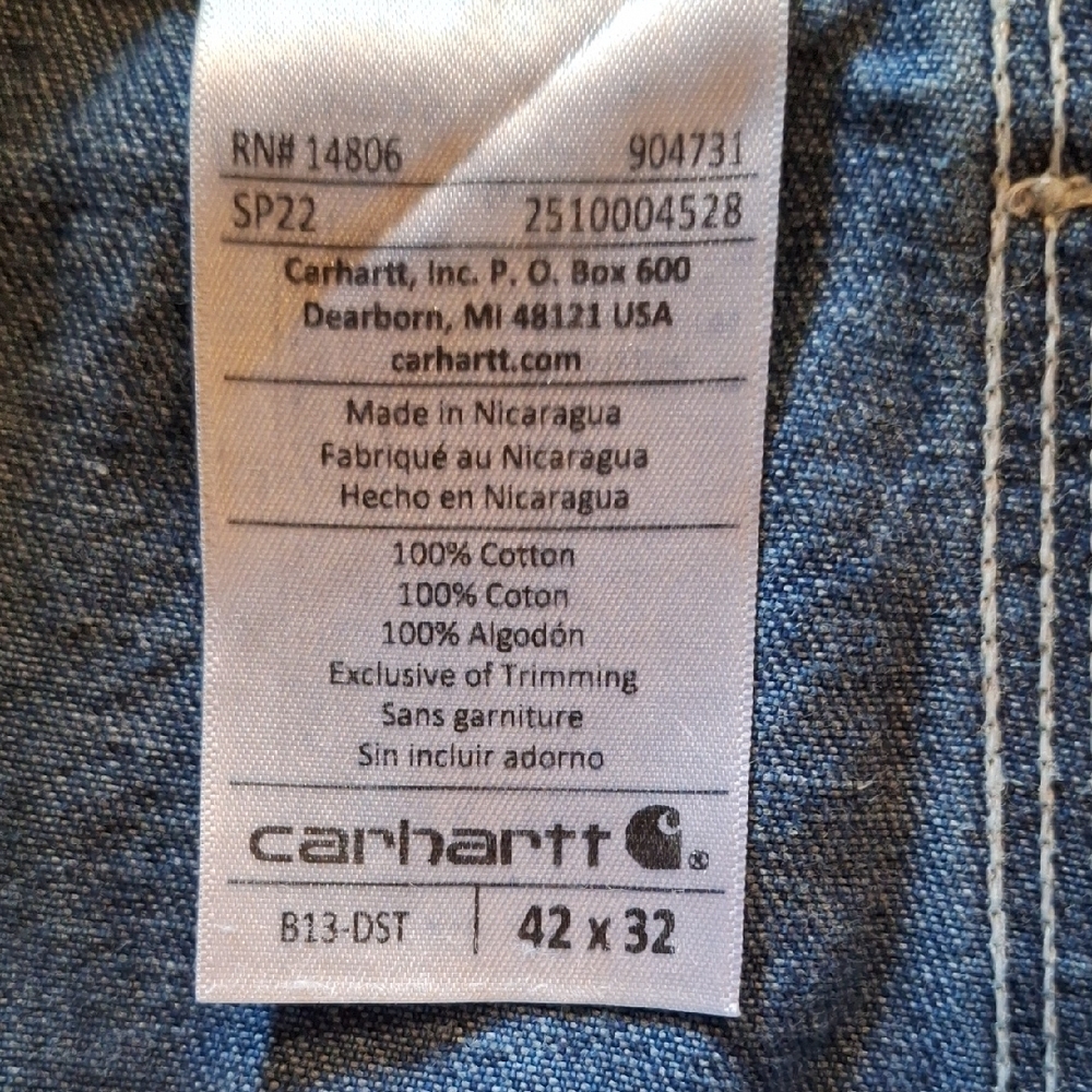 Carhartt Blue Denim Jeans - Picture 3 of 6